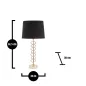 LAMPA STOŁOWA X Ø 30X61,5 cm